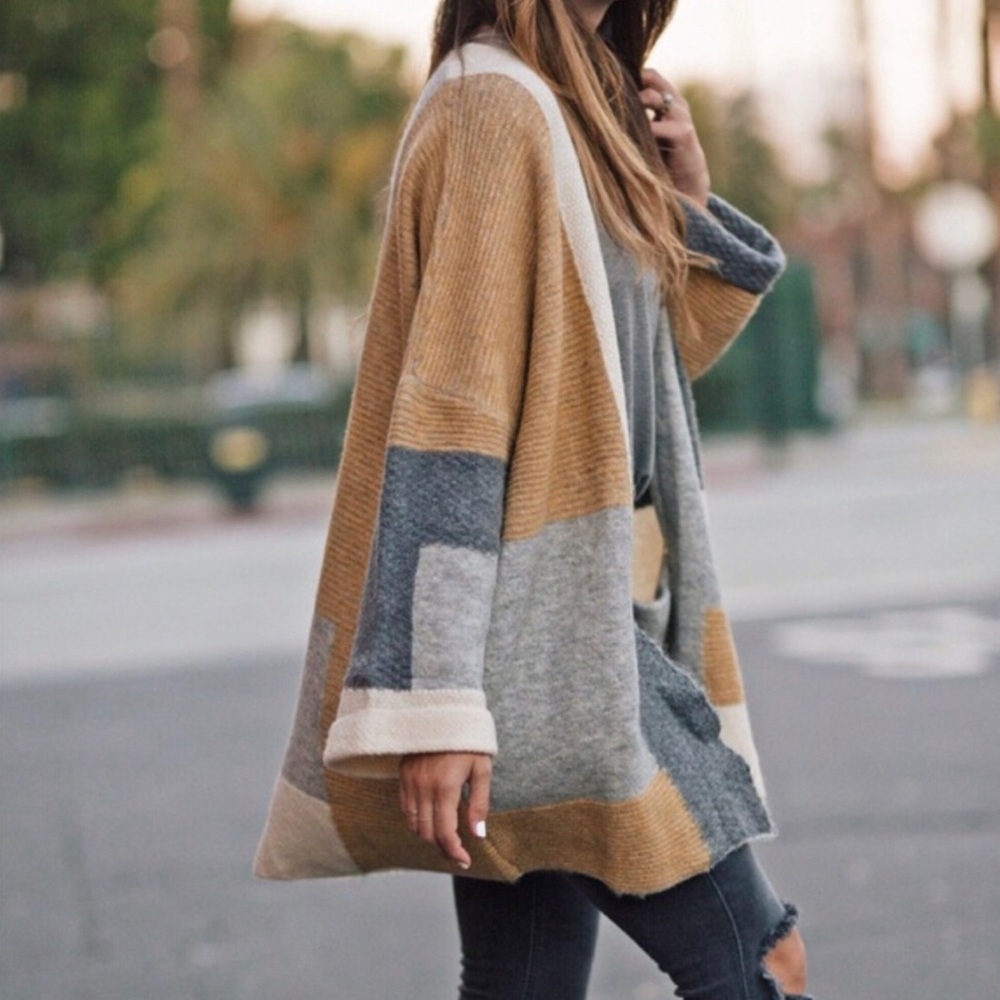 Topshop Patchwork Oversized Cardigan - image 3